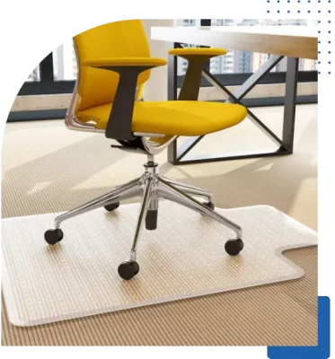 white Chair Mats in office