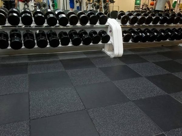 black Rubber Tiles for Gym