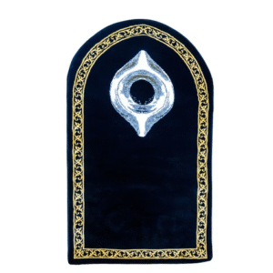Round Black Stone Prayer Mat