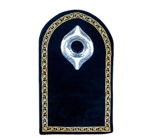 Round Black Stone Prayer Mat